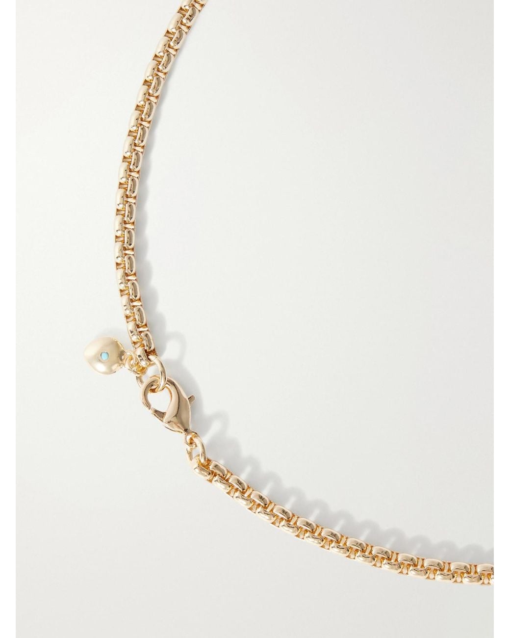 Roxanne Assoulin White The Mini Simple Wood Heart-Tone Necklace