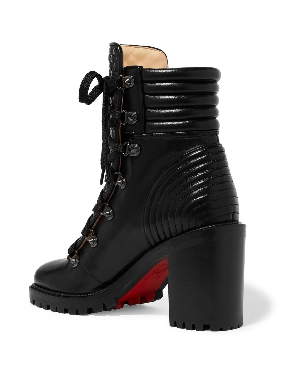 Christian Louboutin DAKITA LUG 70 Studded Spike Suede Boots Heel Booties  $1695