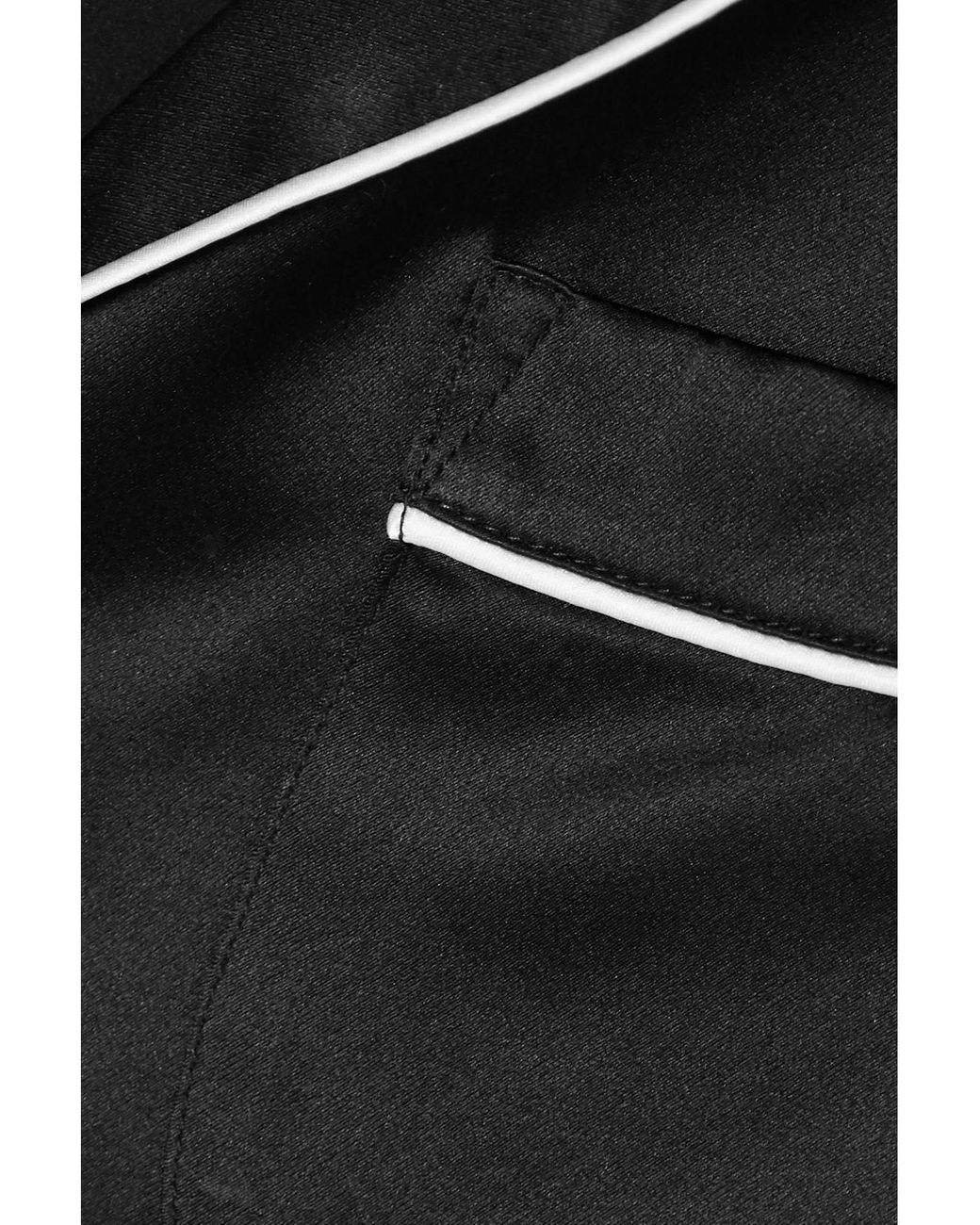 Olivia Von Halle Black Coco Silk-Satin Pajama Set