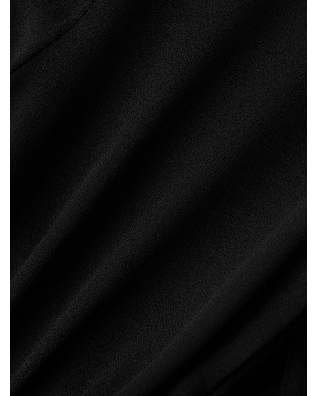 Alaïa Black Knotted Crepe De Chine Blouse