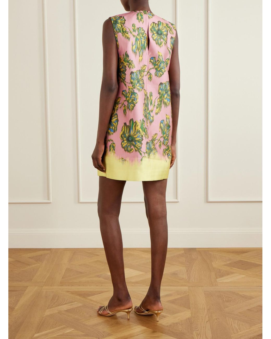 ALÉMAIS Multicolor Faye Floral-Print Twill Mini Dress