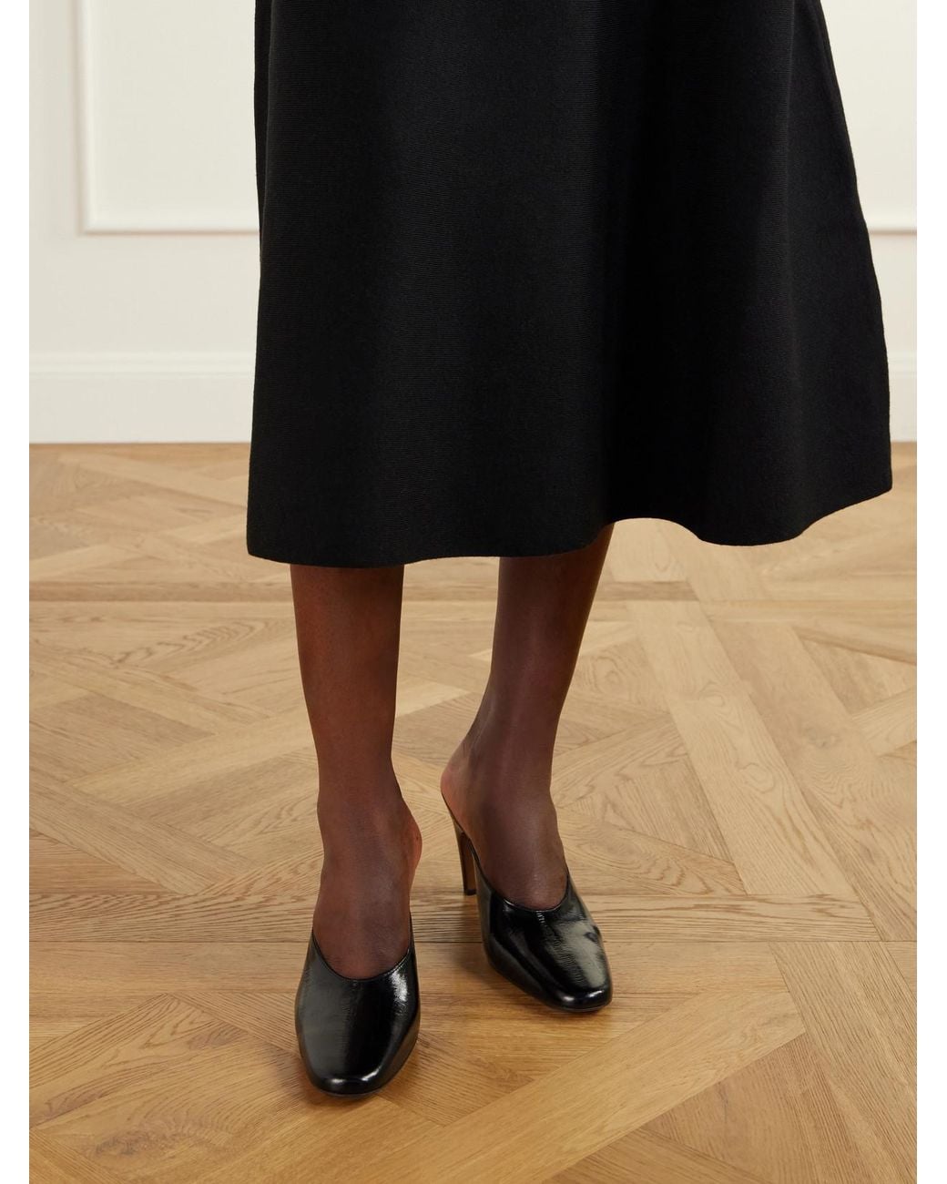 Neous Black 80 Leather Pumps