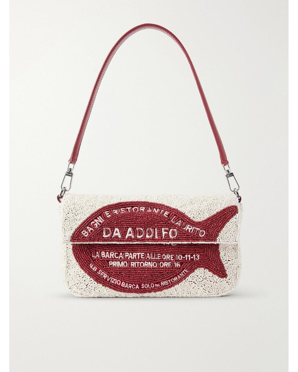 Staud Pink Da Adolfo Timmy Beaded Shoulder Bag