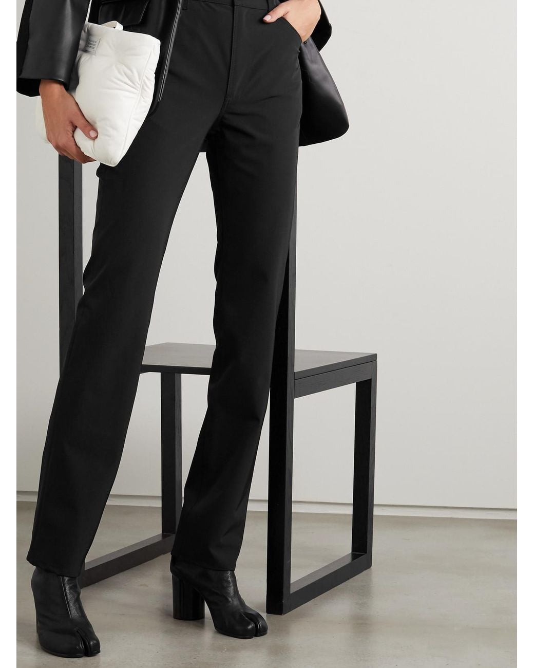 Maison Margiela Black Tabi Split-Toe Leather Ankle Boots