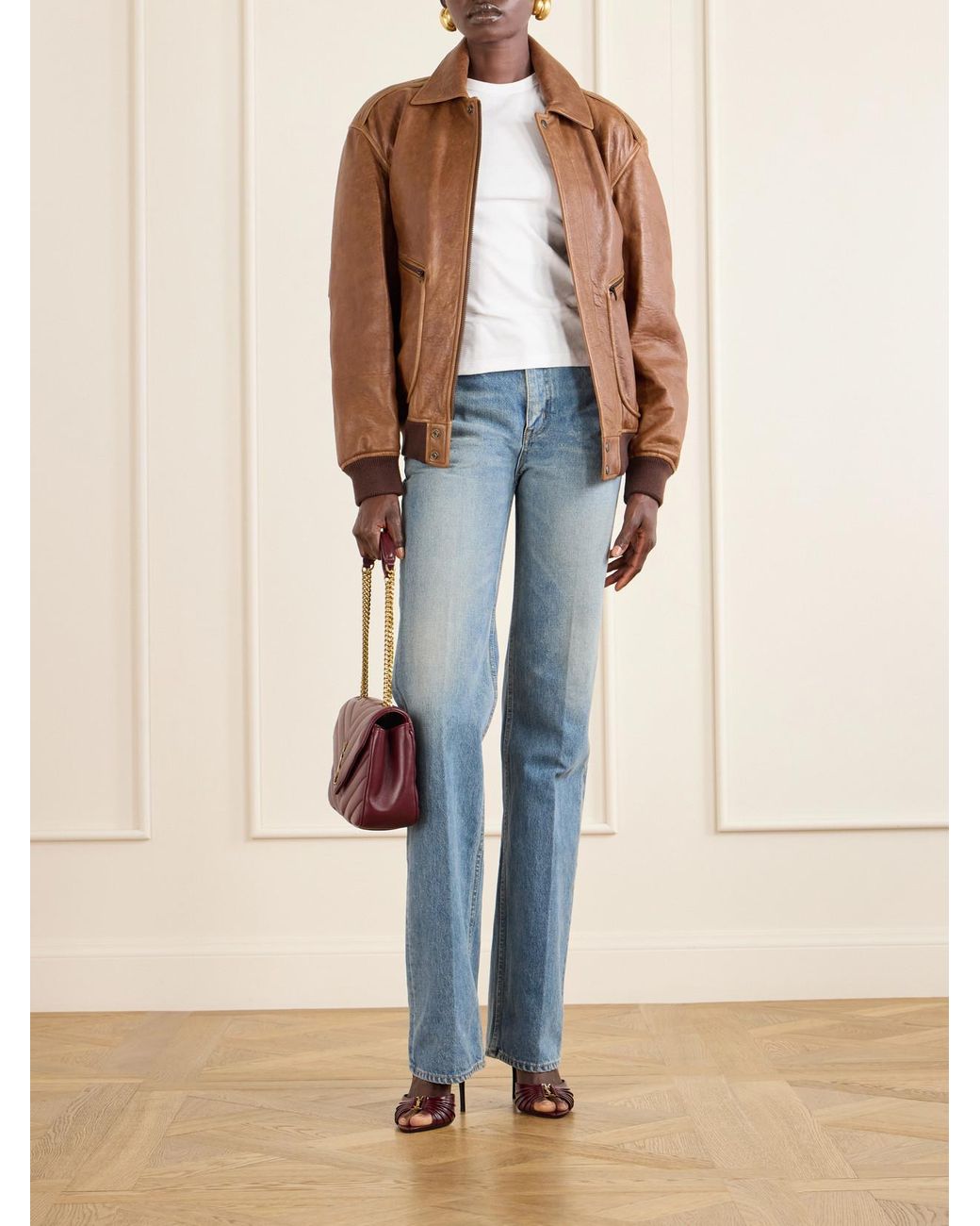 Saint Laurent Purple Loulou Matelassé Leather Shoulder Bag