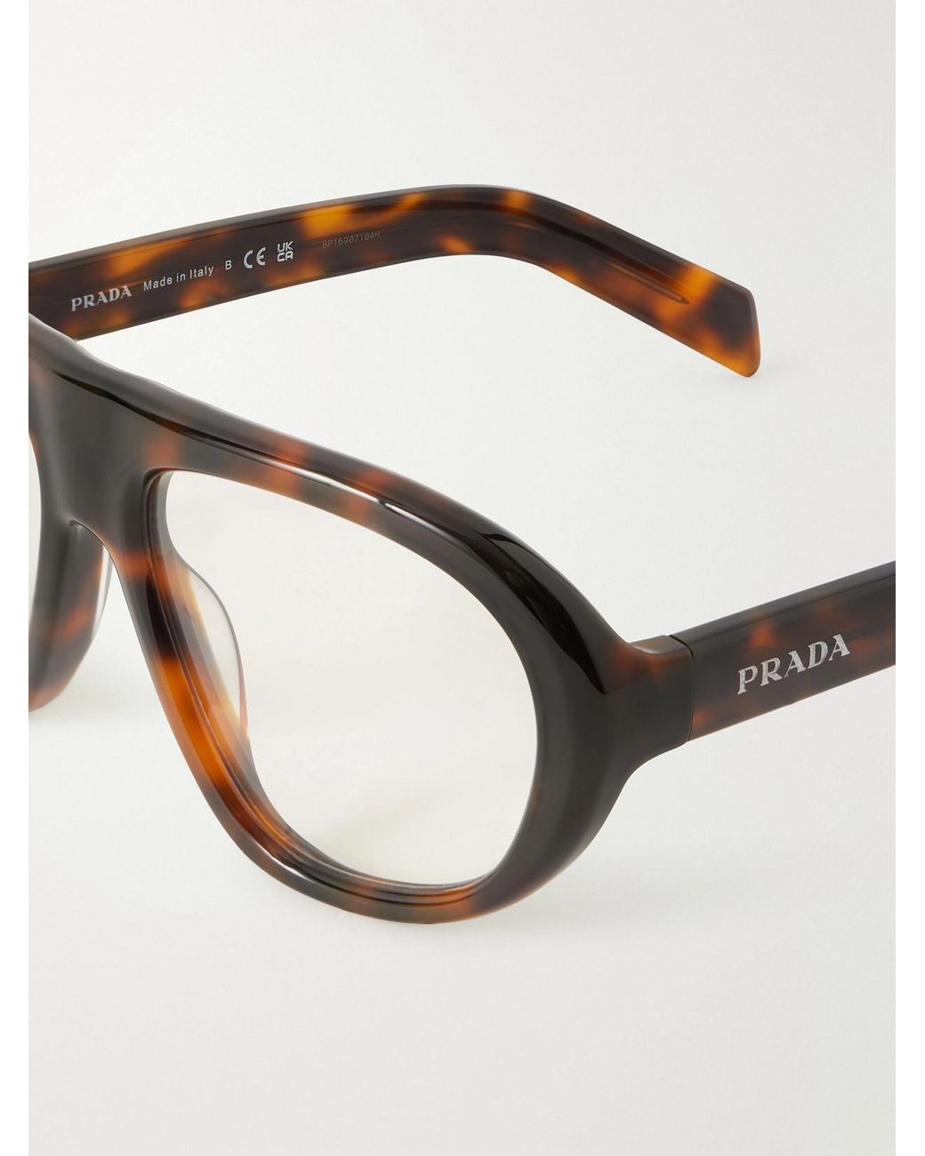 Prada Multicolor Aviator-Style Acetate Optical Glasses