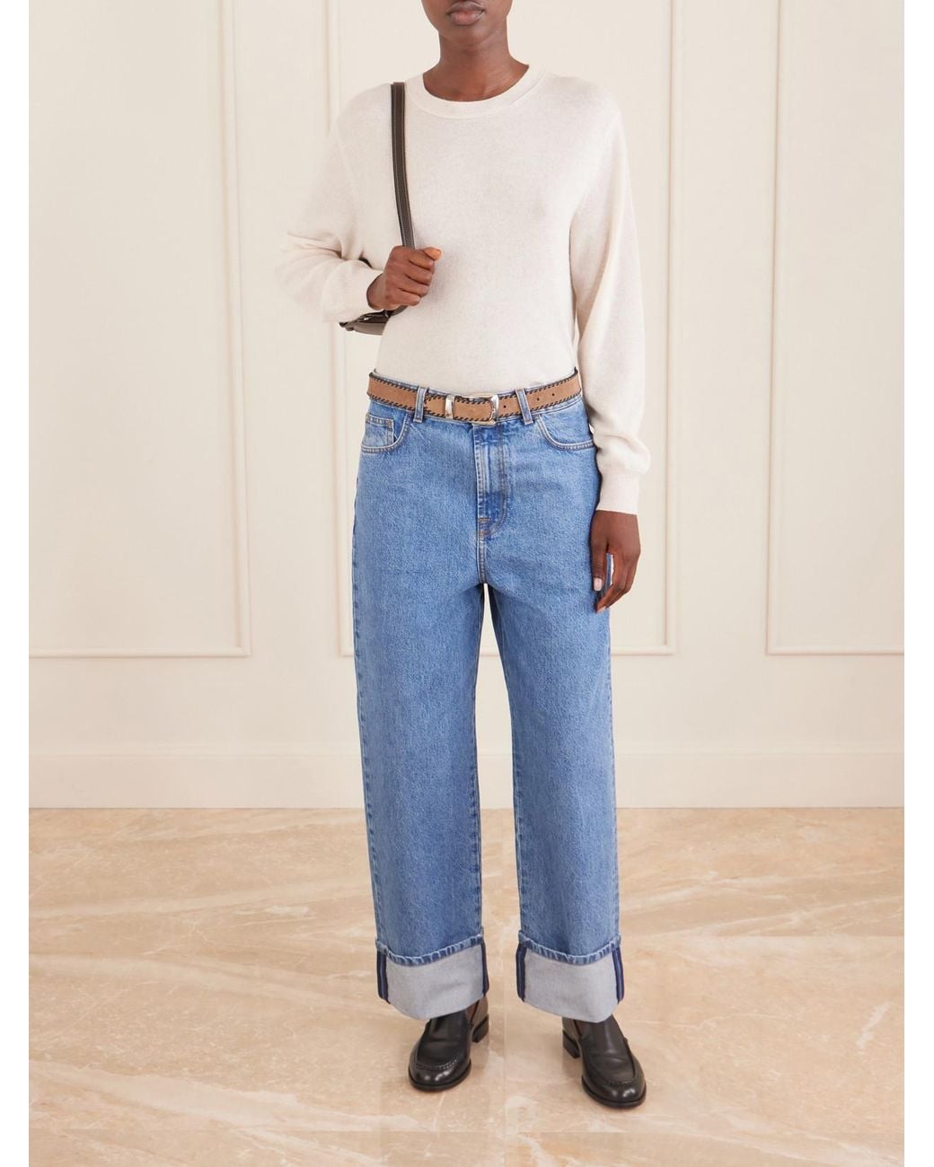 Rohe Blue Rixt Low-Rise Wide-Leg Jeans
