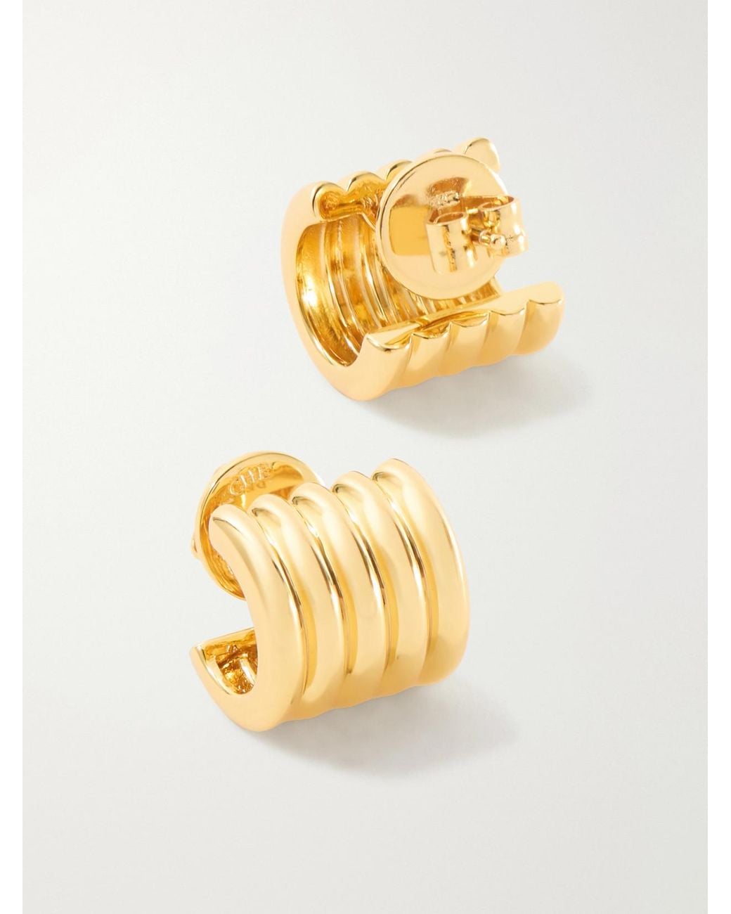 DEHANCHE Metallic Hollyhock Small-Tone Earrings