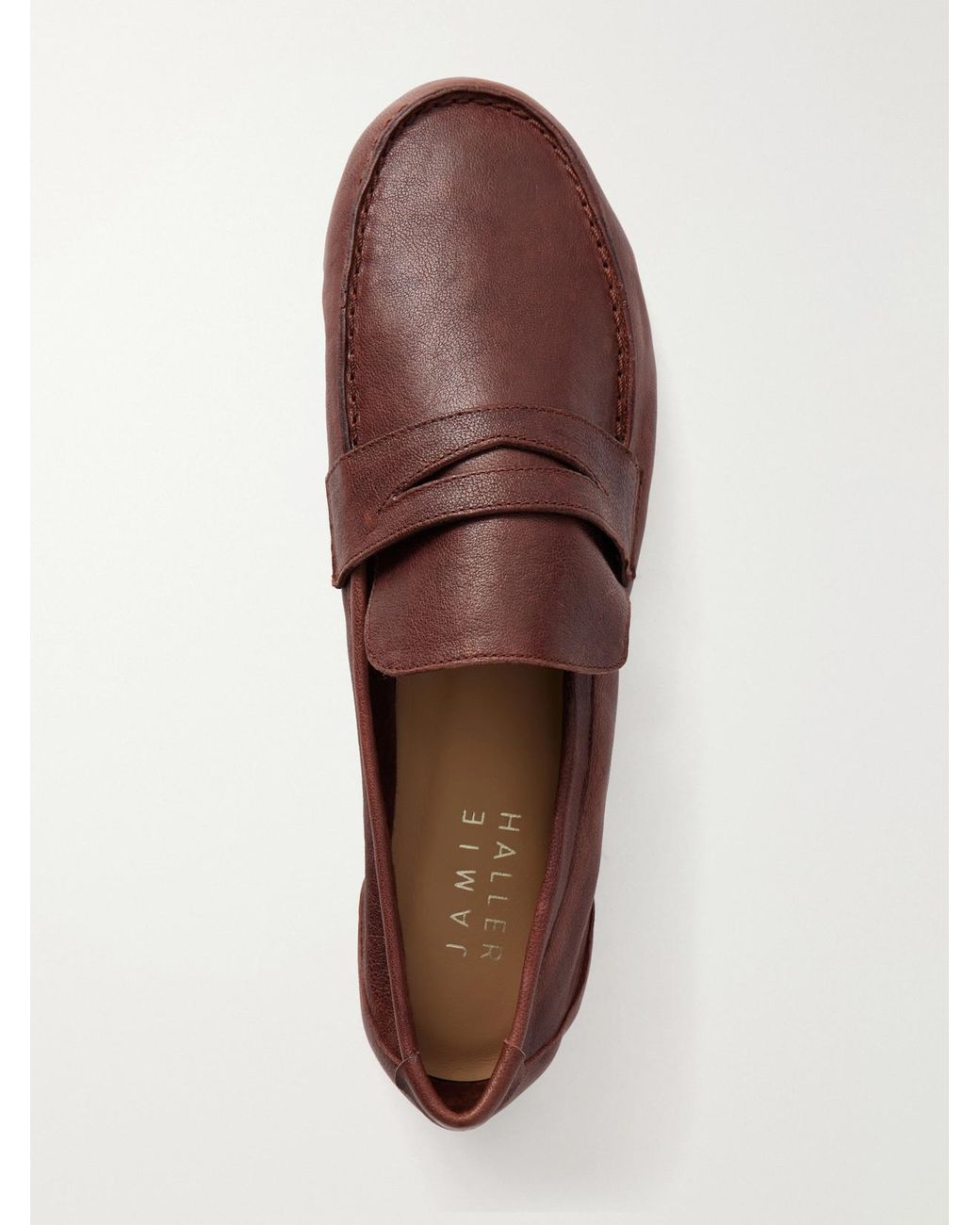Jamie Haller Brown The Unlined Penny Leather Loafers
