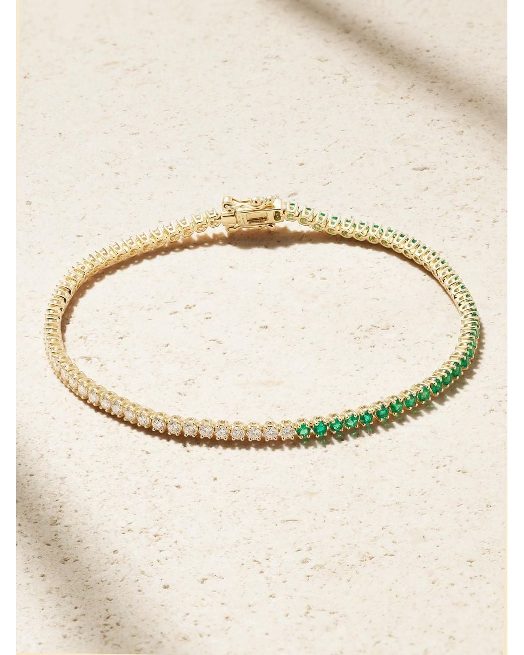 Anita Ko Natural Hepburn 18-Karat, Diamond And Emerald Bracelet