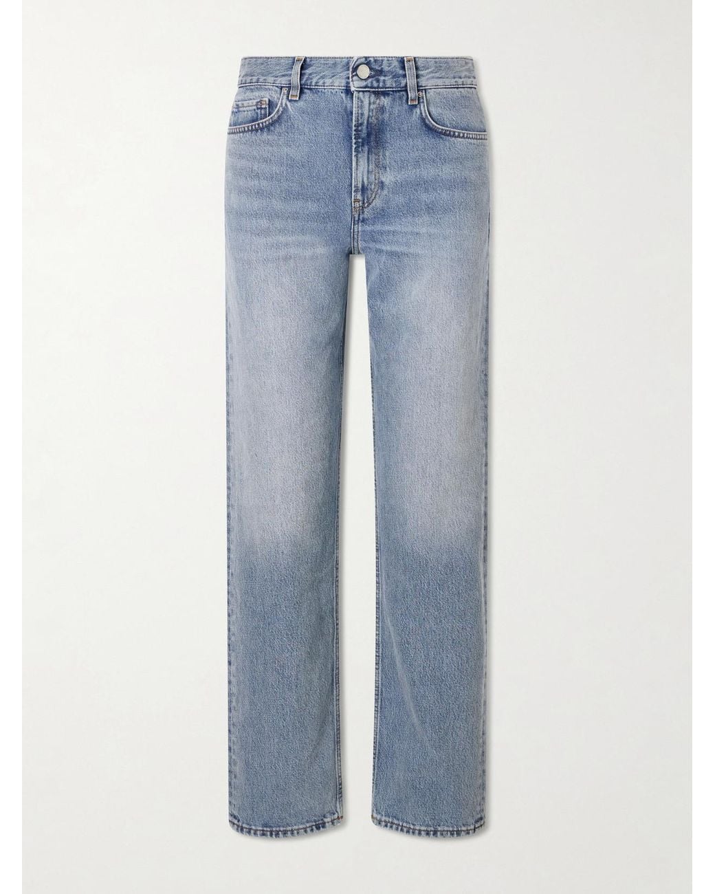 Totême Blue Low-Rise Straight-Leg Jeans