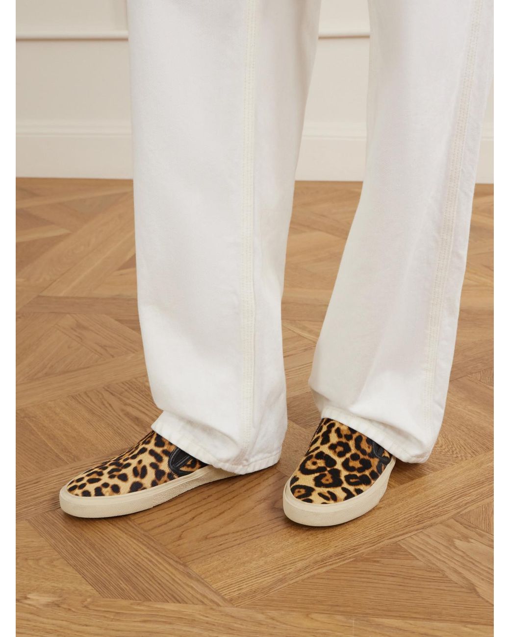 Nili Lotan Multicolor Serge Animal-Print Calf Hair Sneakers