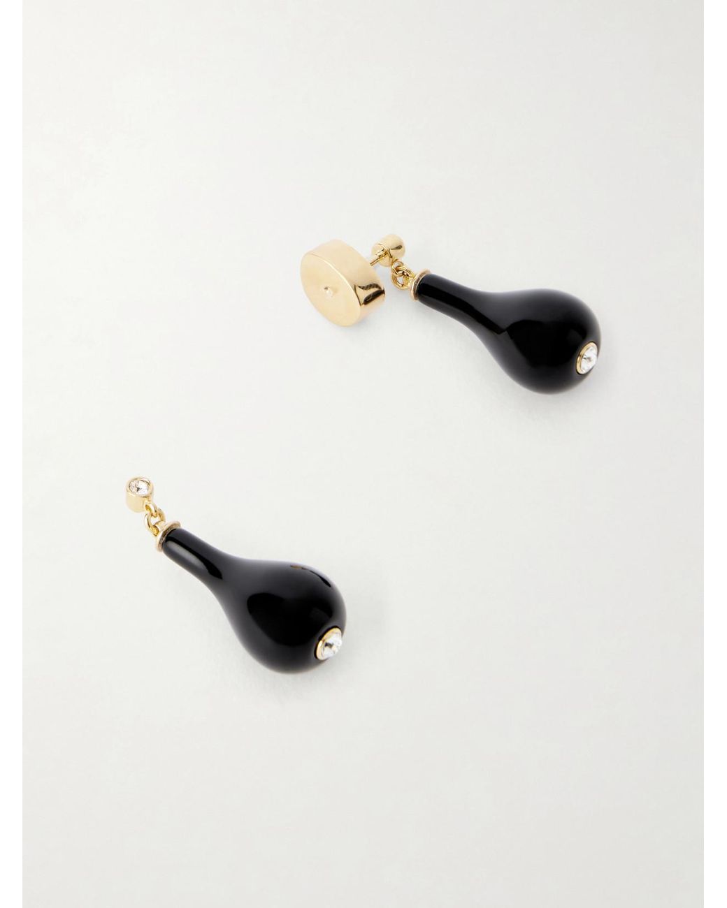 Totême  Natural Plated, Onyx And Swarovski Crystal Earrings