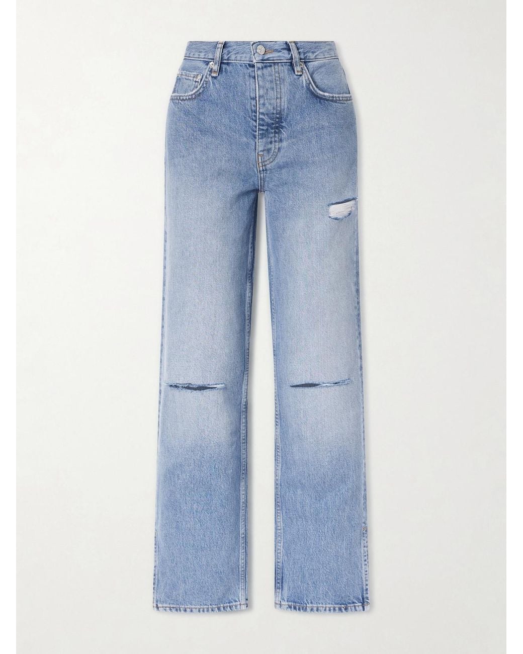 Anine Bing Blue Roy Straight-Leg Jeans