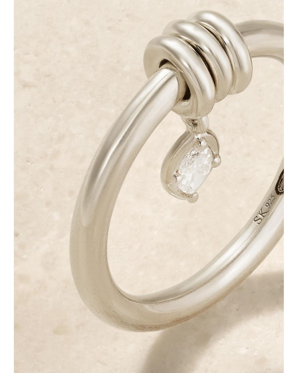 Spinelli Kilcollin Natural Pia Sterling Diamond Ring