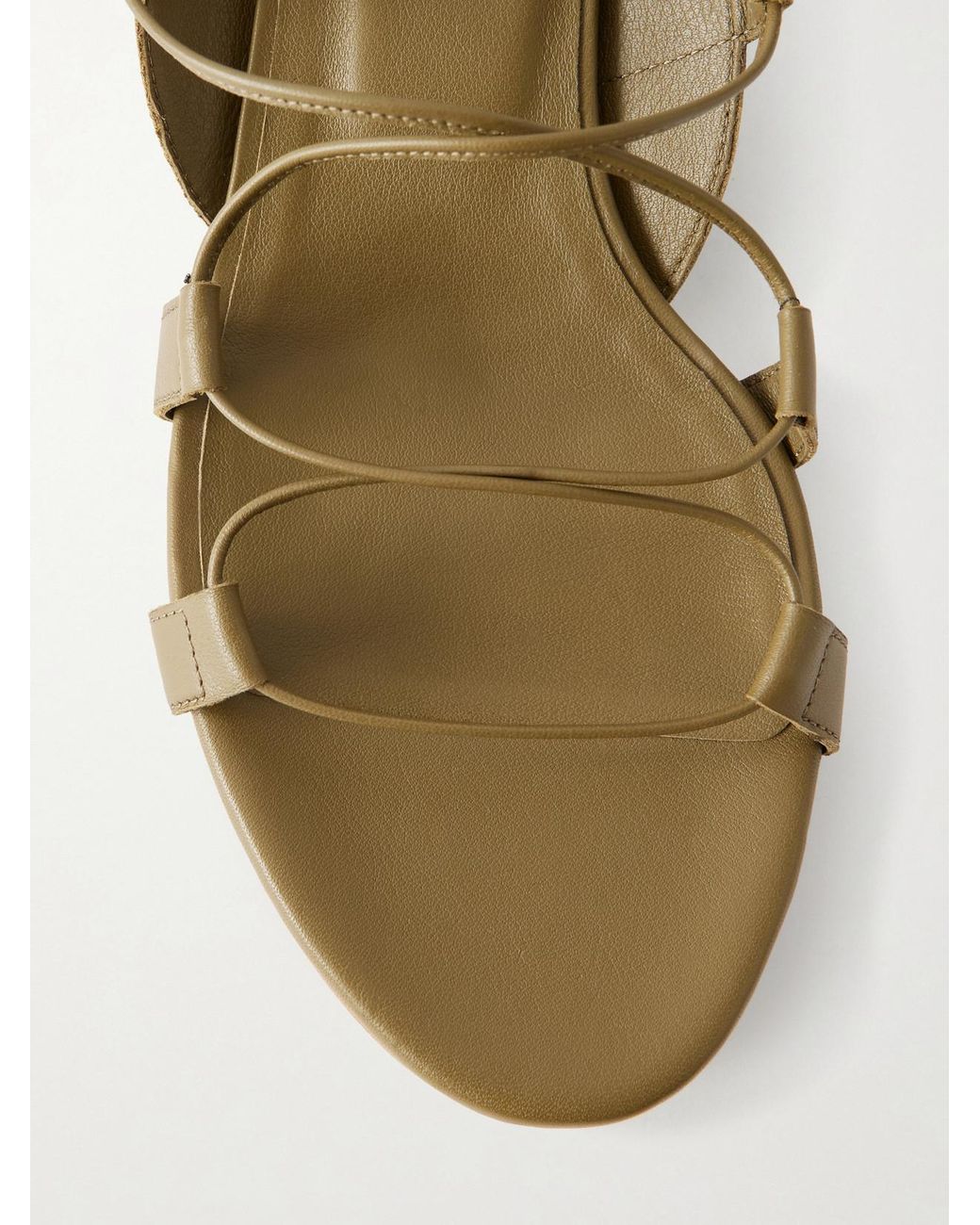 Jamie Haller Natural The Sparta Lace-Up Leather Sandals
