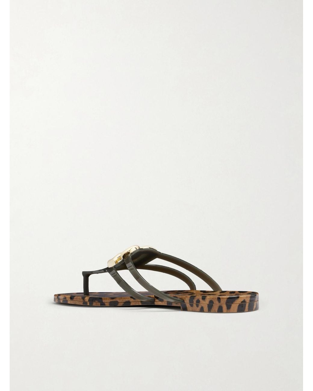 Dolce & Gabbana Multicolor Embellished Rubber Sandals