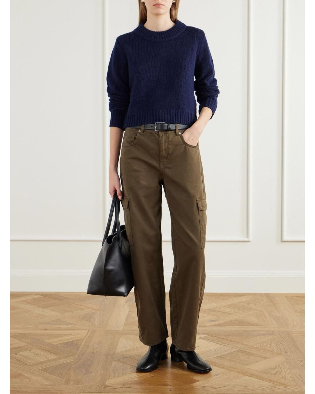 La Ligne Blue Marin Wool And Cashmere-Blend Sweater