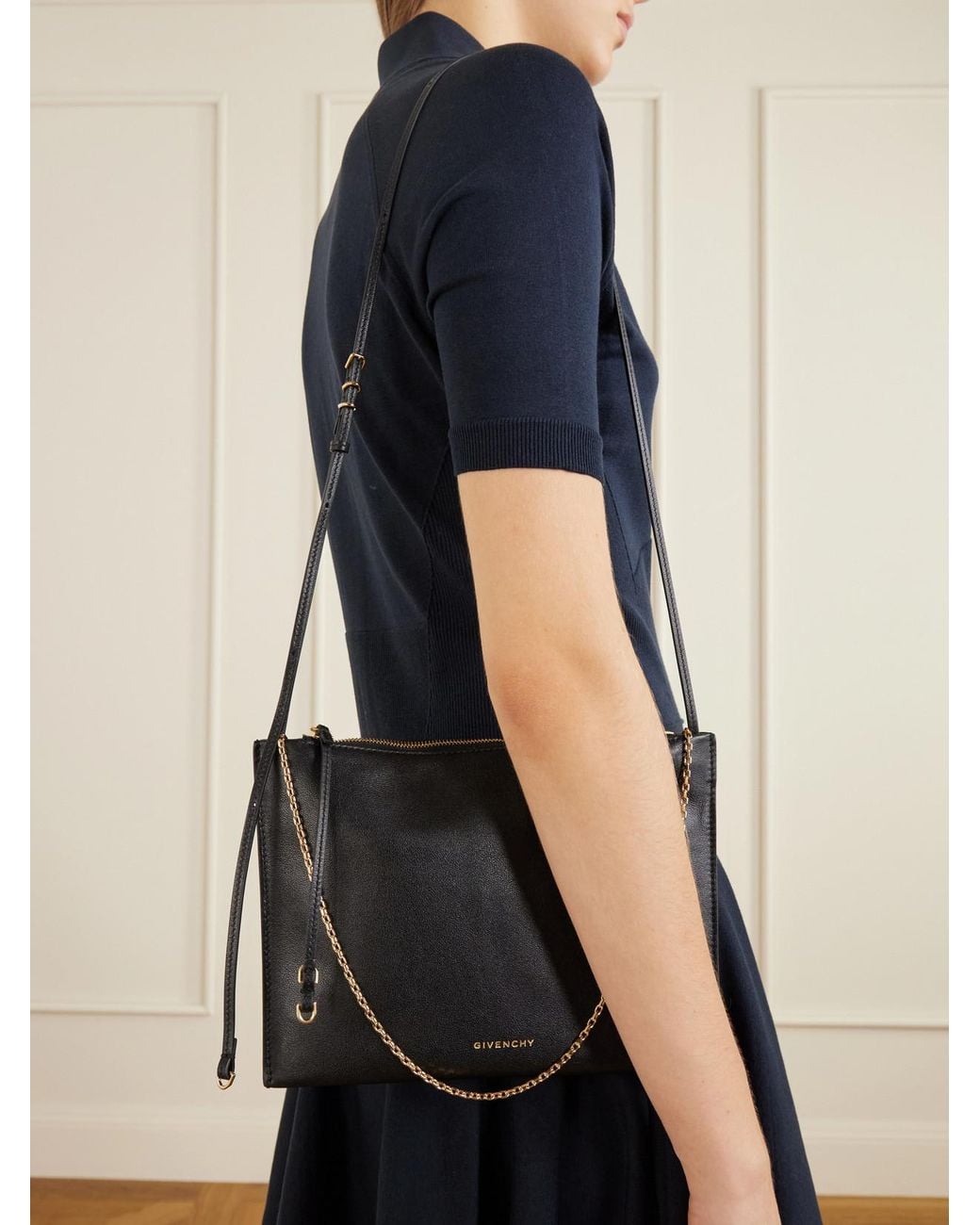 Givenchy Black Voyou Leather Clutch