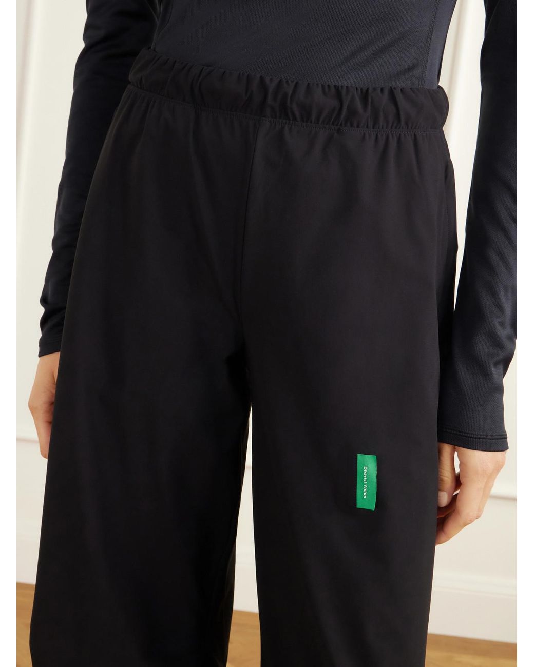 District Vision Blue Logo-Appliquéd Stretch-Shell Tapered Sweatpants