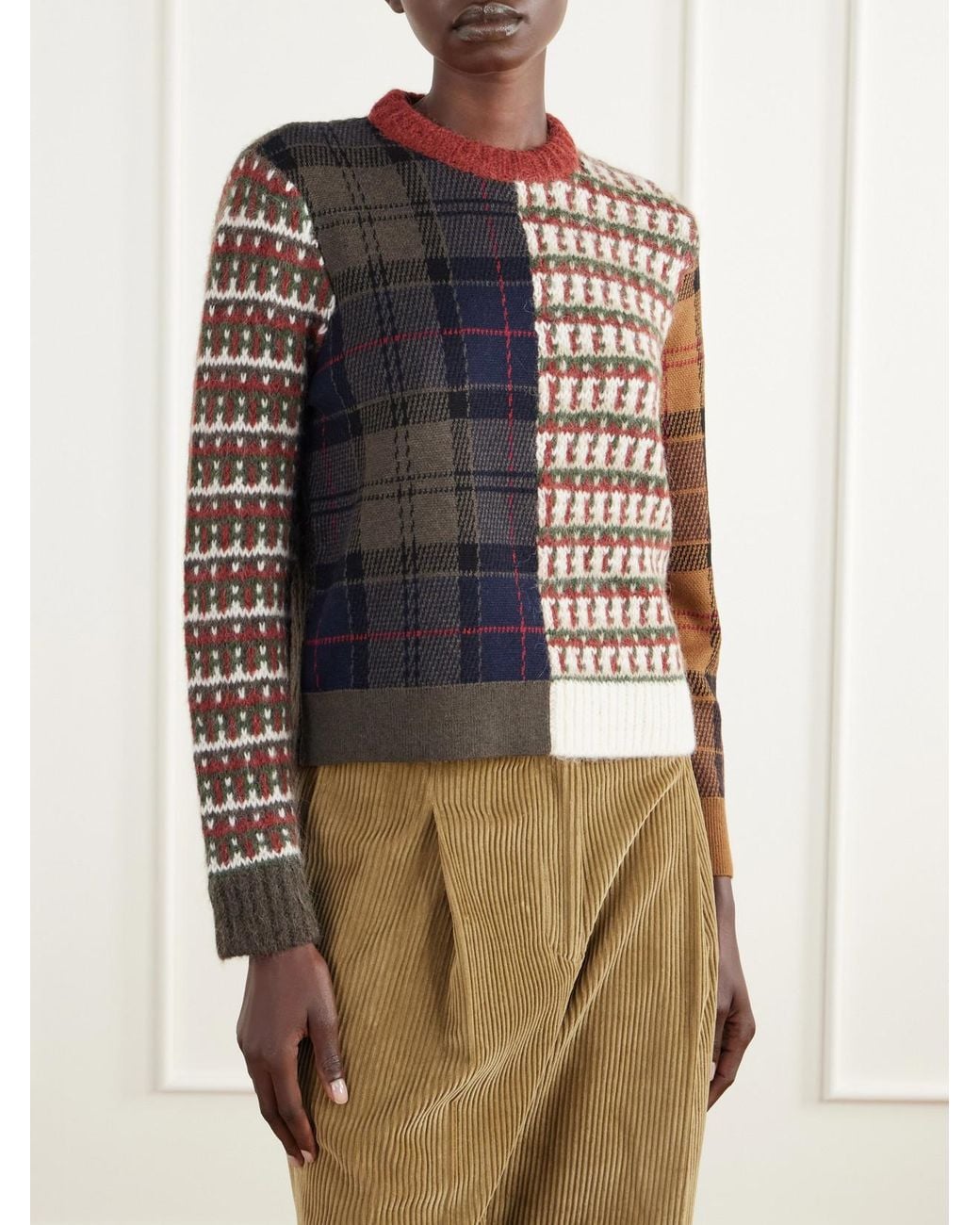 Barbour Multicolor Ashford Patchwork Wool-Blend Sweater