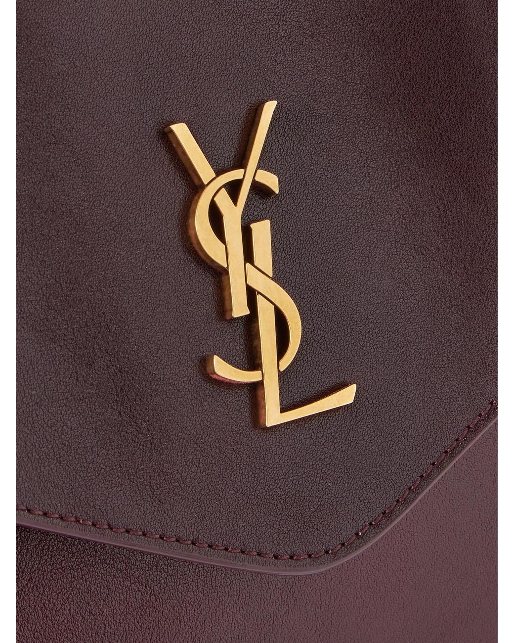 Saint Laurent Purple Cassandre Xxl Leather Shoulder Bag