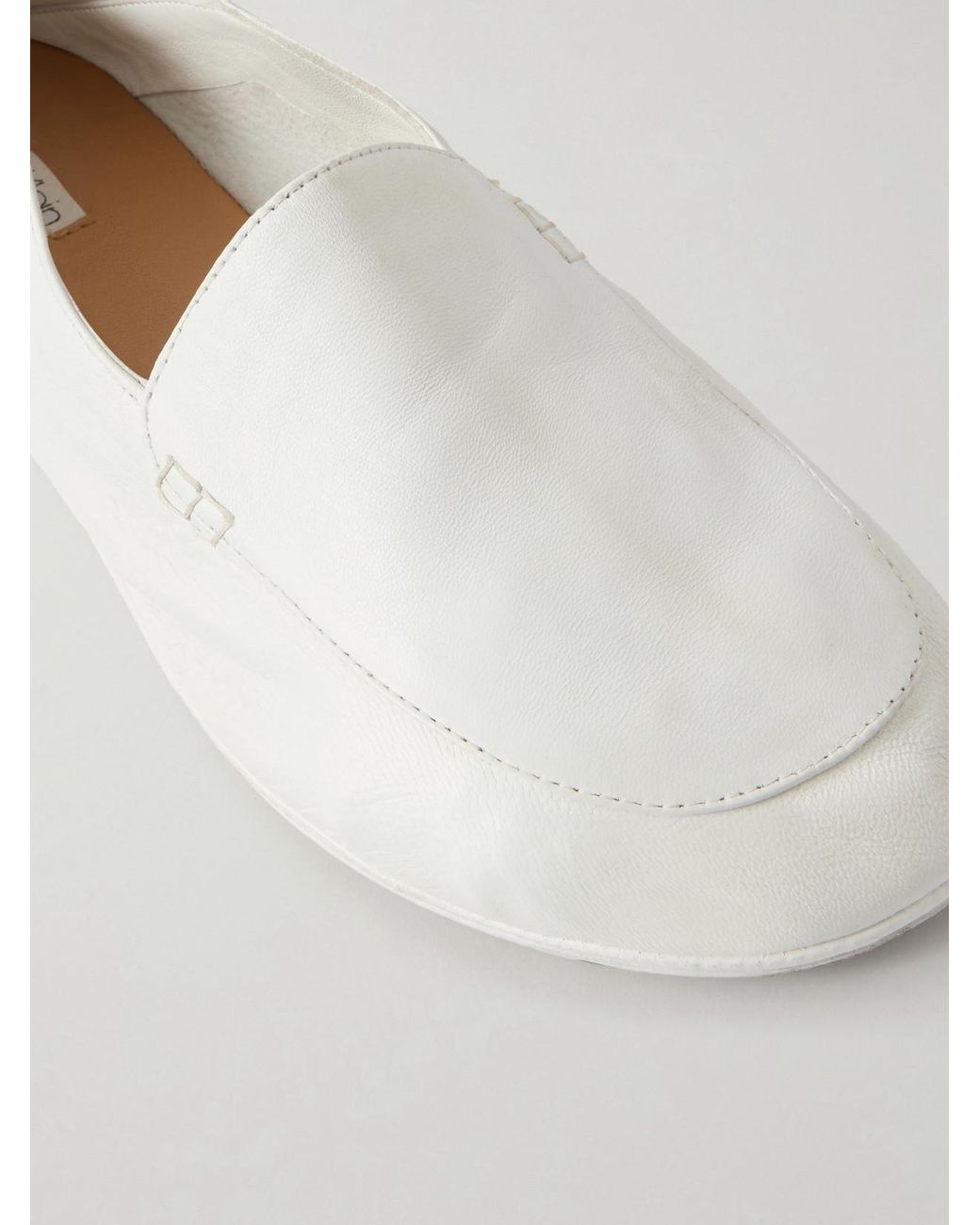Calvin Klein White Vela Leather Loafers