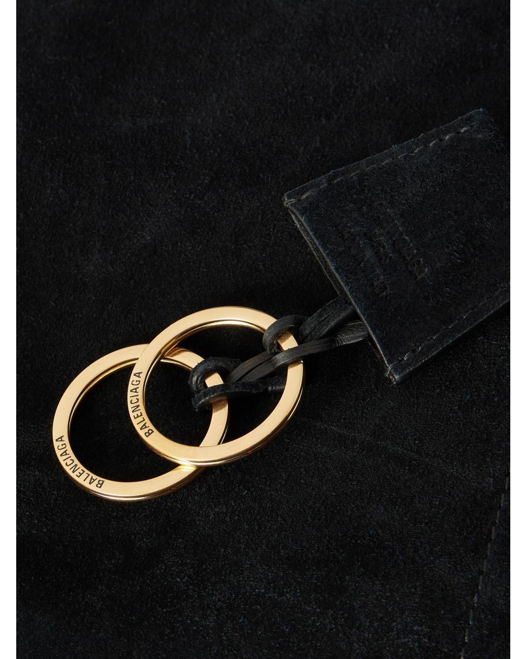 Balenciaga Black Rodeo Suede Shoulder Bag