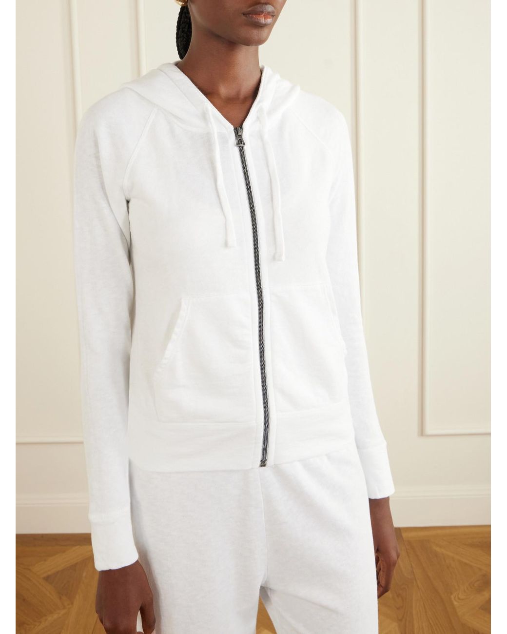 James Perse Blue French Cotton-Terry Hoodie