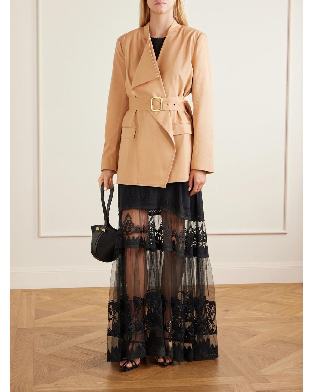 Ulla Johnson Natural Zehra Belted Cotton Blazer