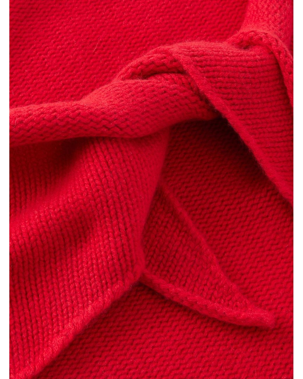Lisa Yang Red Mairi Cashmere Scarf