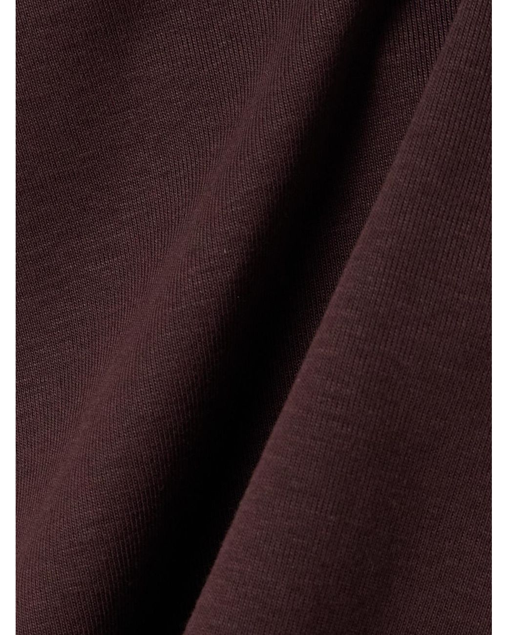 Flore Flore Purple Dinah Ribbed Organic Cotton-Jersey Turtleneck Top