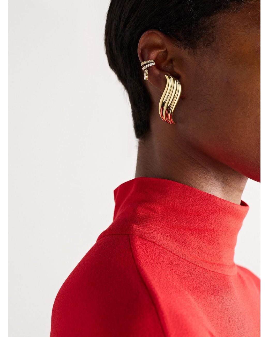 Anita Ko Natural Celeste Large 18-Karat Earrings