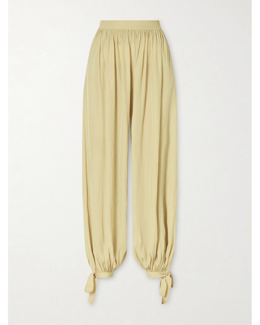 Chloé Metallic Satin Tapered Pants