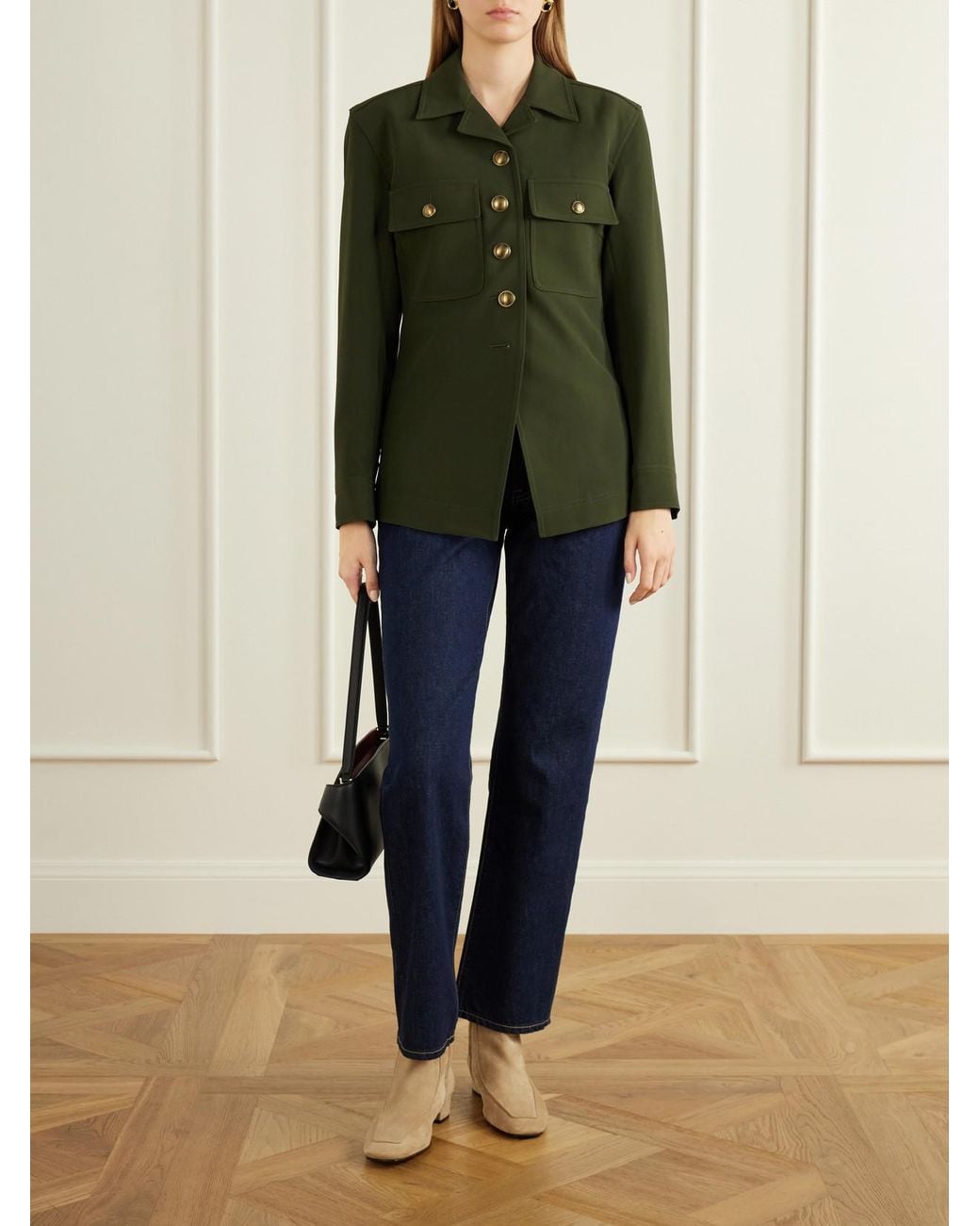 Veronica Beard Green Molyneaux Twill Jacket