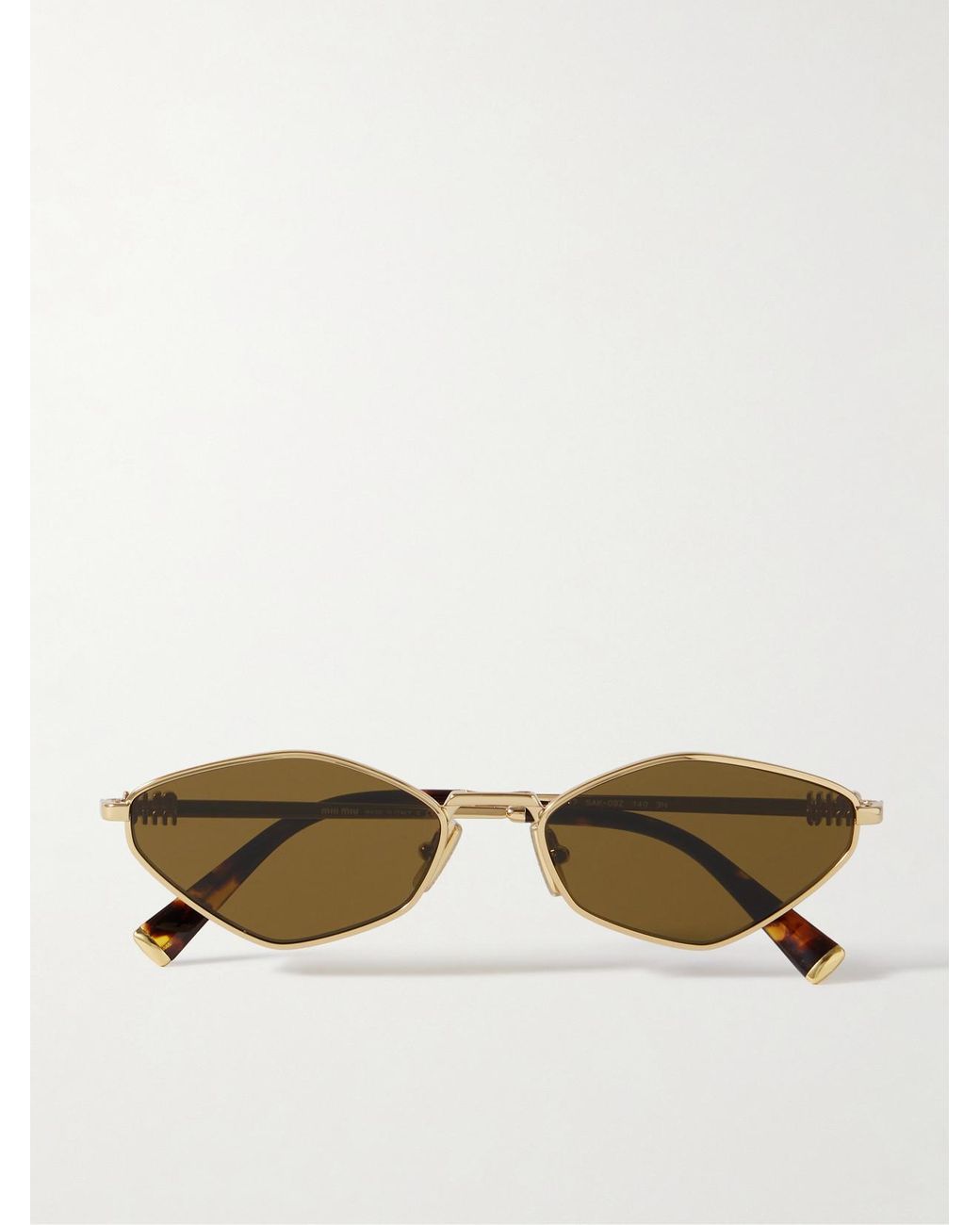 Miu Miu Natural Hexagon-Frame-Tone Sunglasses