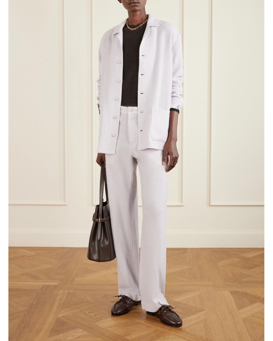 God's True Cashmere White Affirmations Cashmere-Woven Shirt