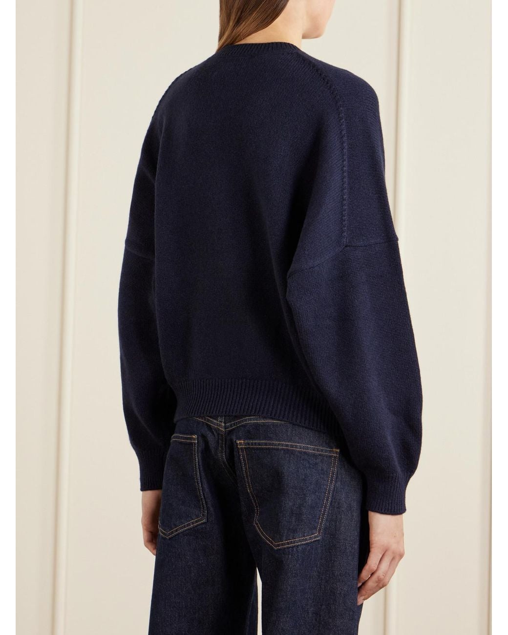 Khaite Blue Margaux Oversized Cashmere Sweater
