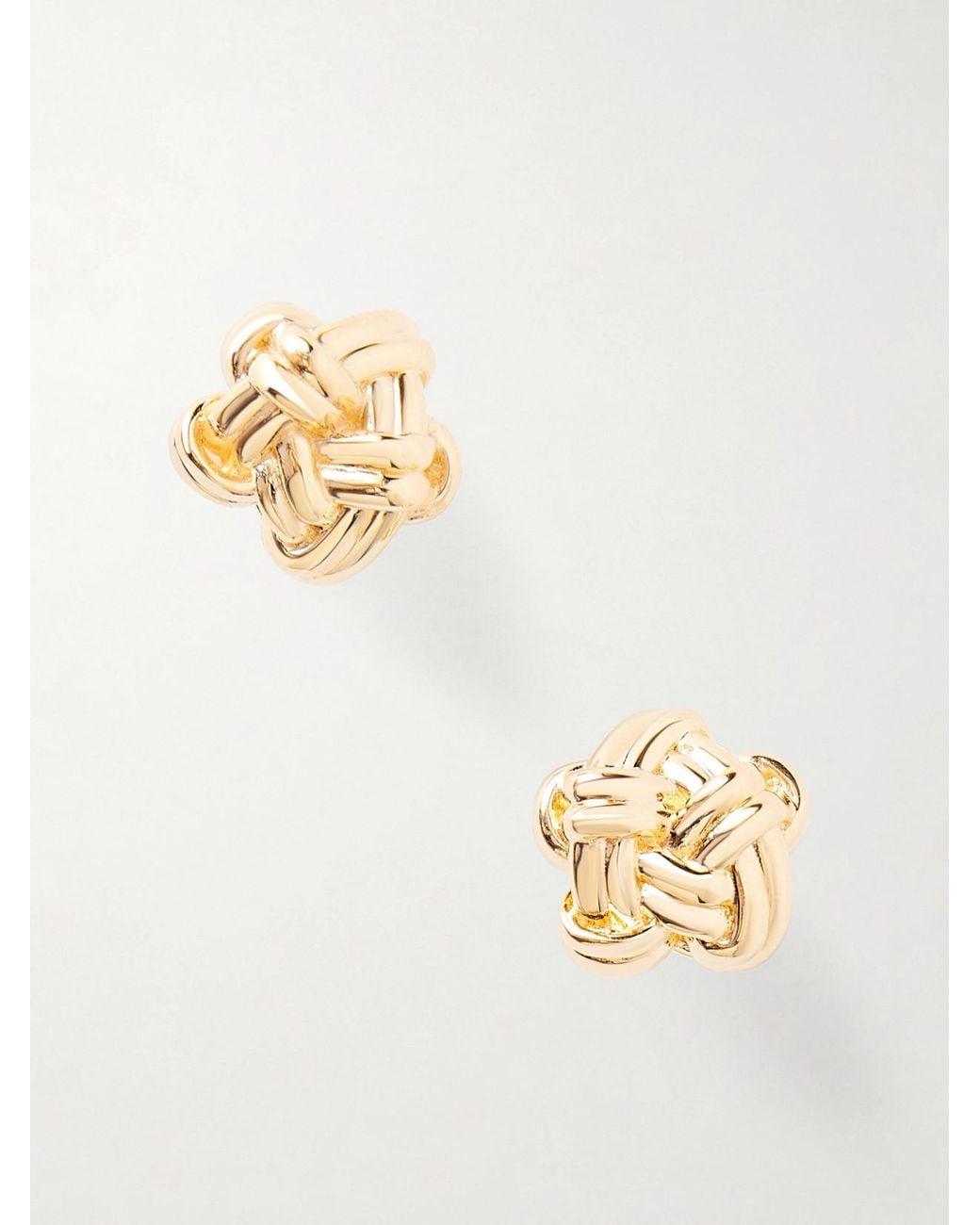 Bottega Veneta Metallic 14-Karat-Plated Sterling Earrings