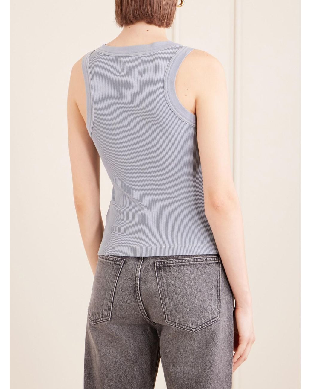 Citizens of Humanity Purple Isabel Ribbed Jersey Tank