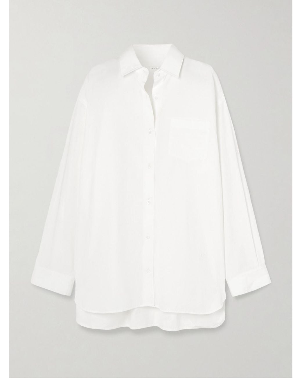 Agolde White Maria Mcmanus Oversized Organic Cotton-Poplin Shirt