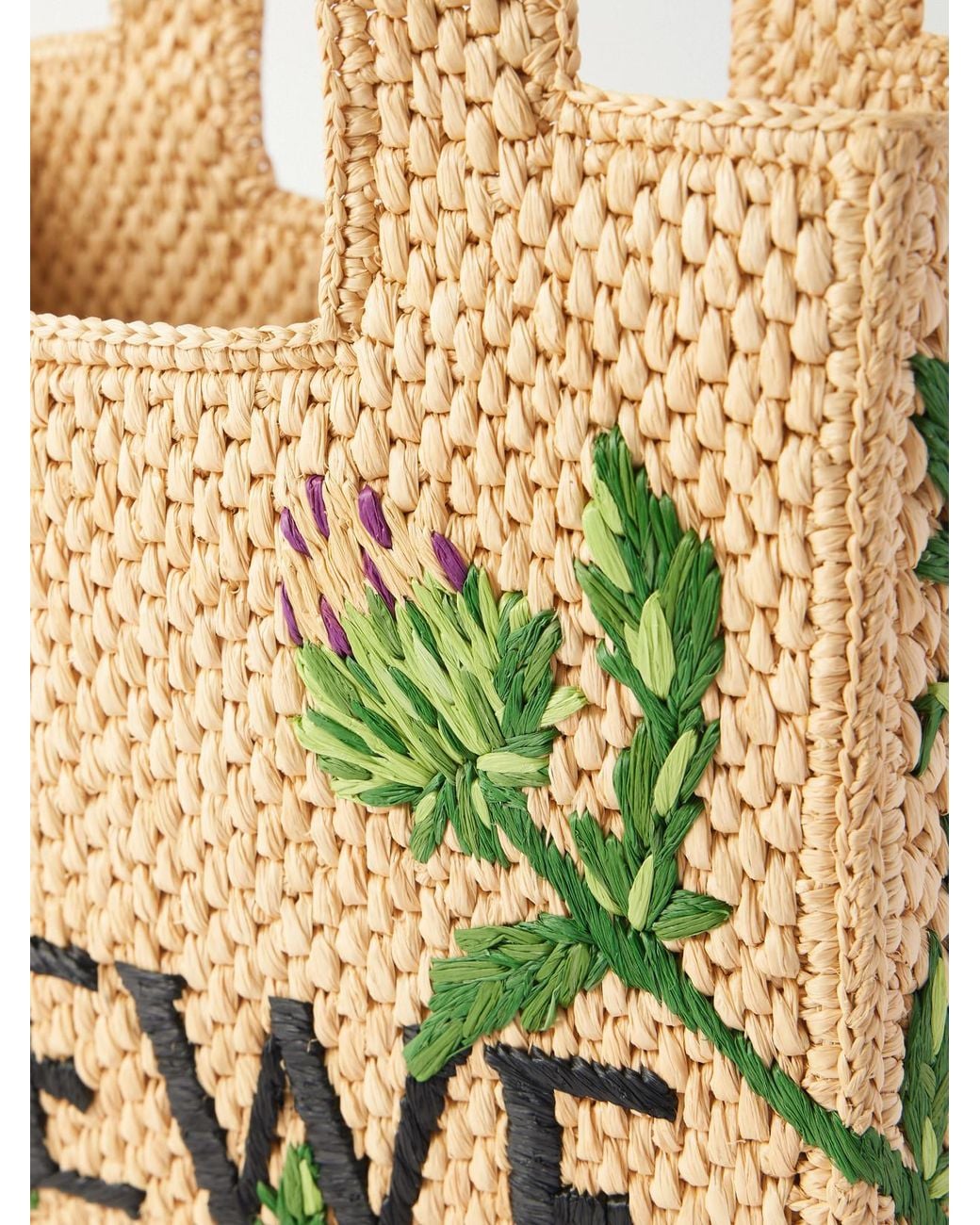 Loewe Natural Paula's Ibiza Small Embroidered Raffia Tote