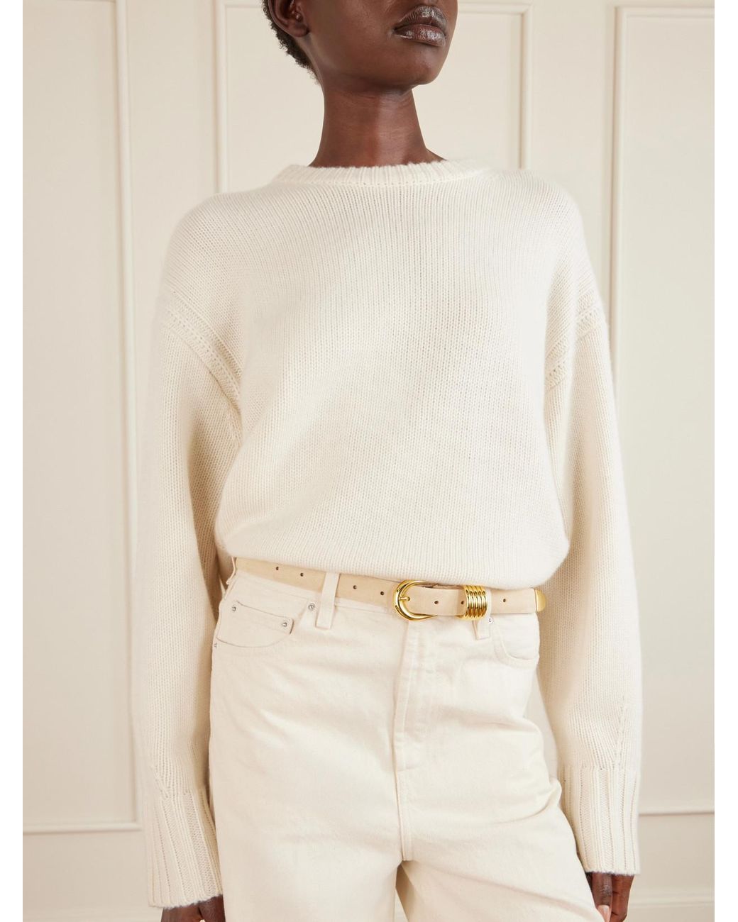 DEHANCHE Natural Hollyhock Suede Belt