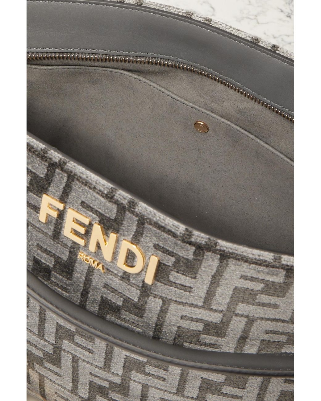 Fendi O'Clock Logo-Jacquard Chenille Tote Bag - Closet Upgrade