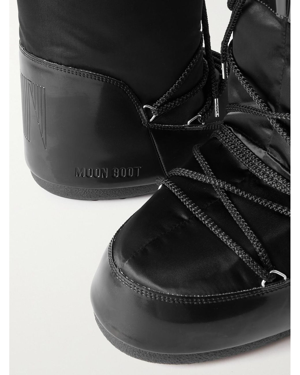 Moon Boot Black Icon Glance Logo-print Shell Boots