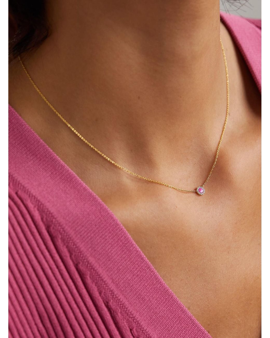 Diane Kordas Natural Evil Eye 18-Karat Diamond Necklace