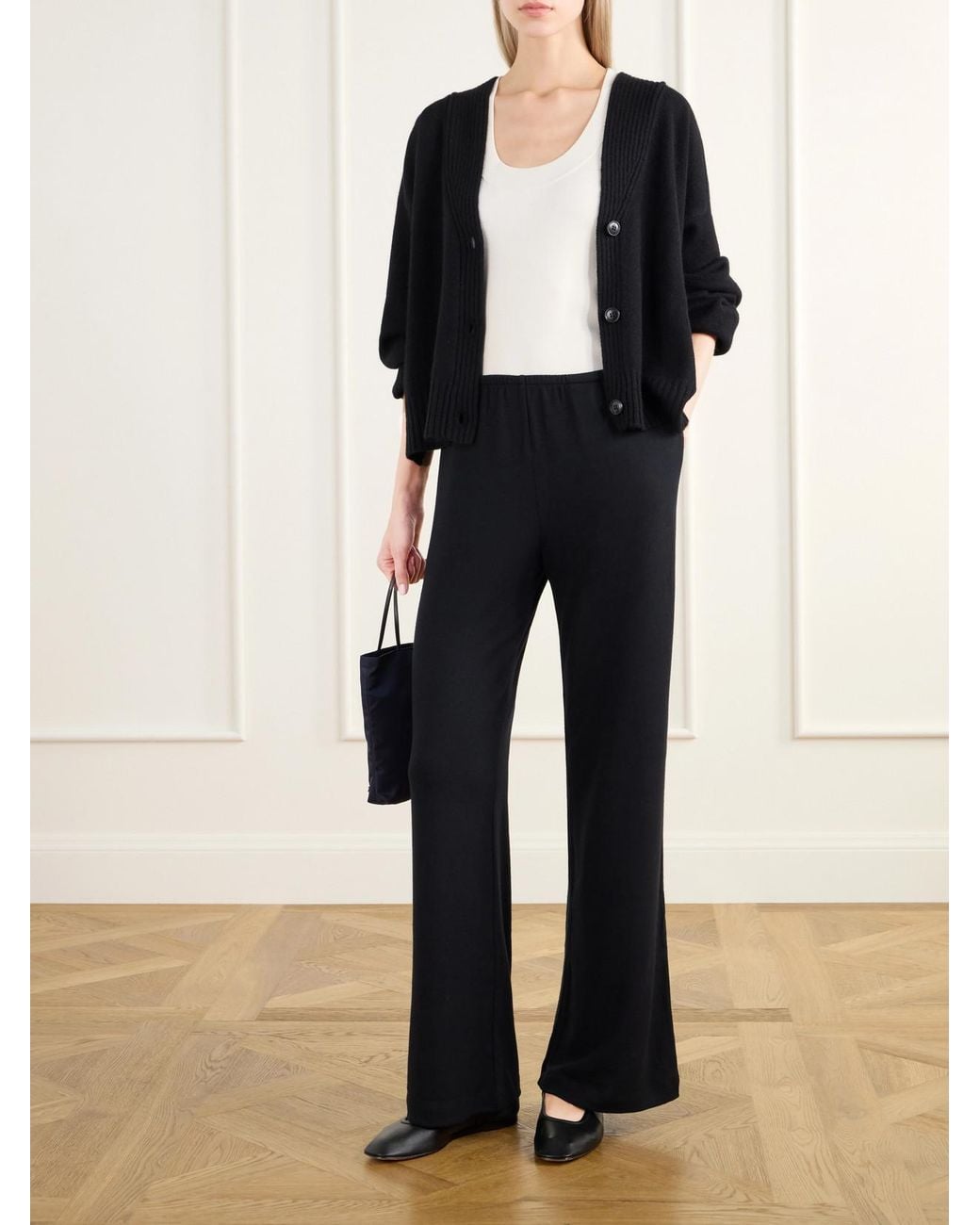 Leset Blue Lauren Jersey Straight-Leg Pants