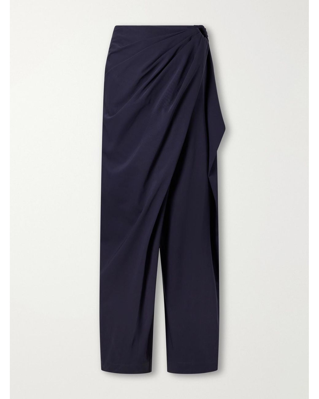 J.W. Anderson Blue Cotton-Drill Wide-Leg Wrap Pants