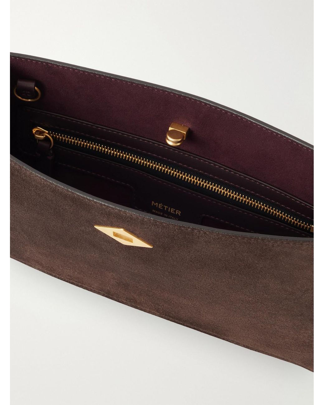 Metier Brown Ease Suede Clutch