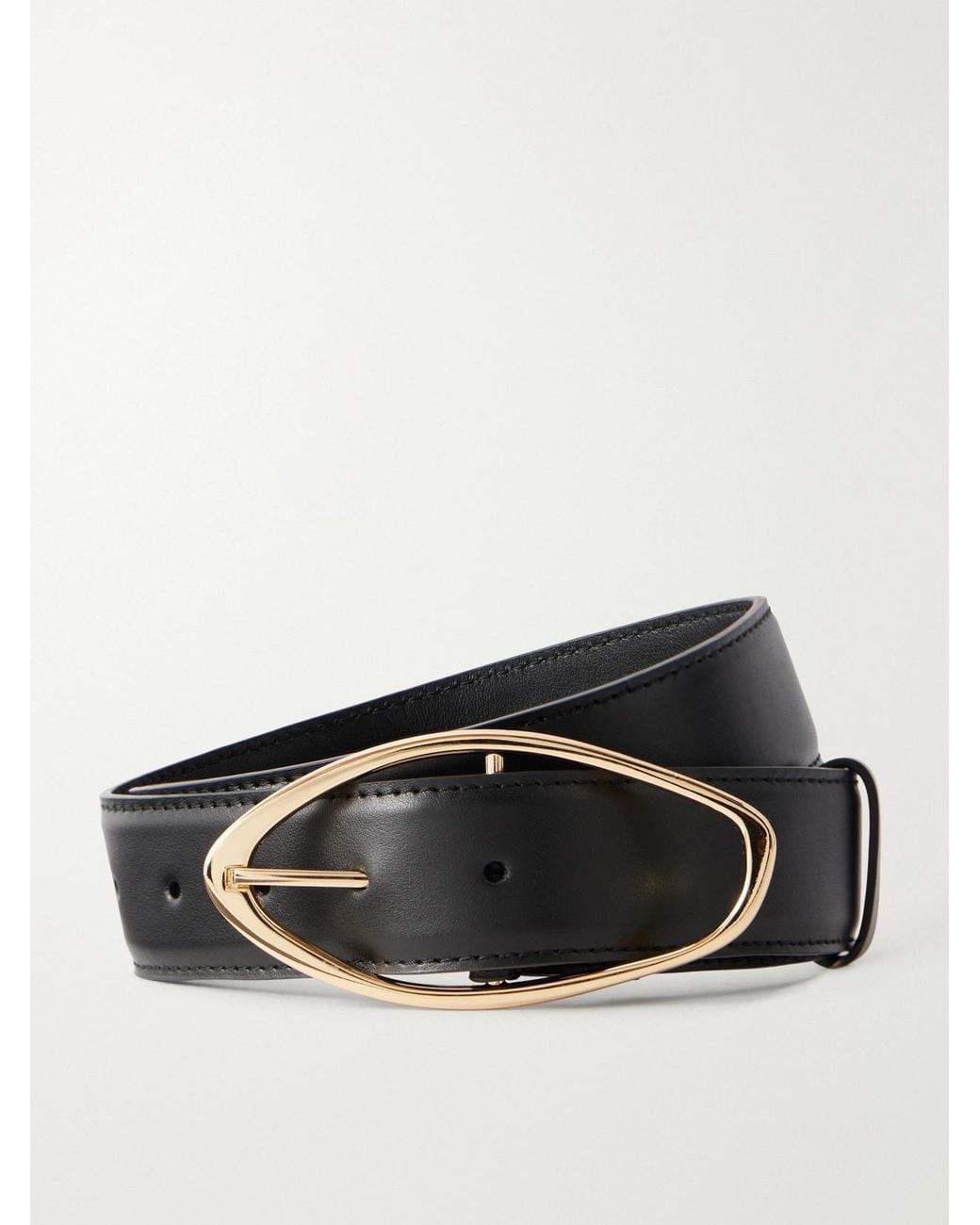 Amanu Black The Skinny Grumeti Leather Belt